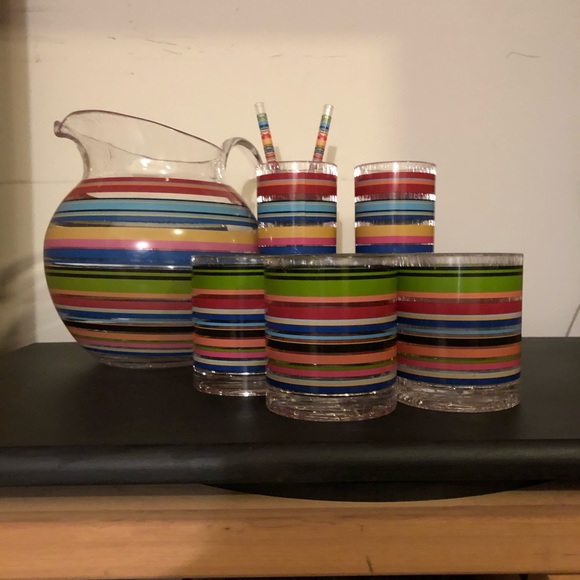 Pottery Barn Other - Pottery Barn Espadrille patio drink set